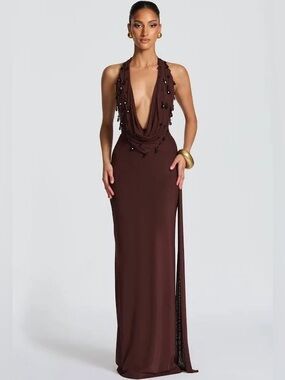 babyboo | Dresses | Babyboo The Carina Maxi Dress In Plum Brown Small |  Poshmark